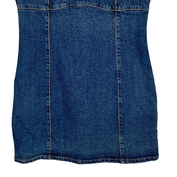 Zara Blue Denim Mini Dress - Picture 3 of 9